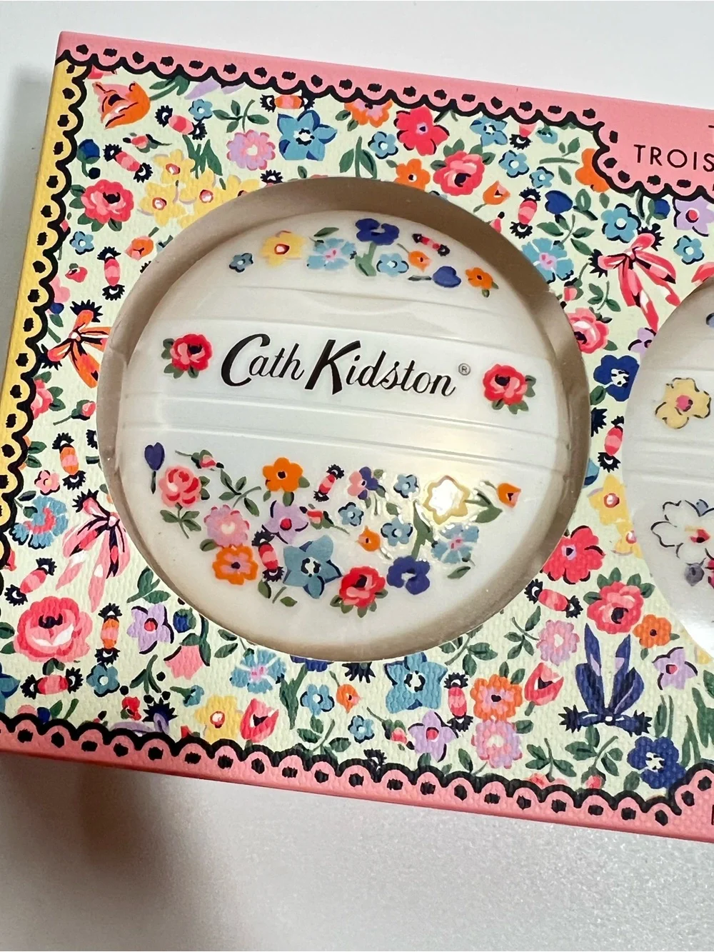 Cath Kidston 3 Pebble Hand Cream Set - Sweetpea, British Garden, Apple Blossom.